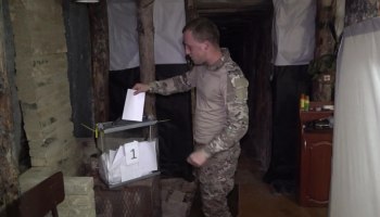 В Донбассе голосовали даже в блиндажах